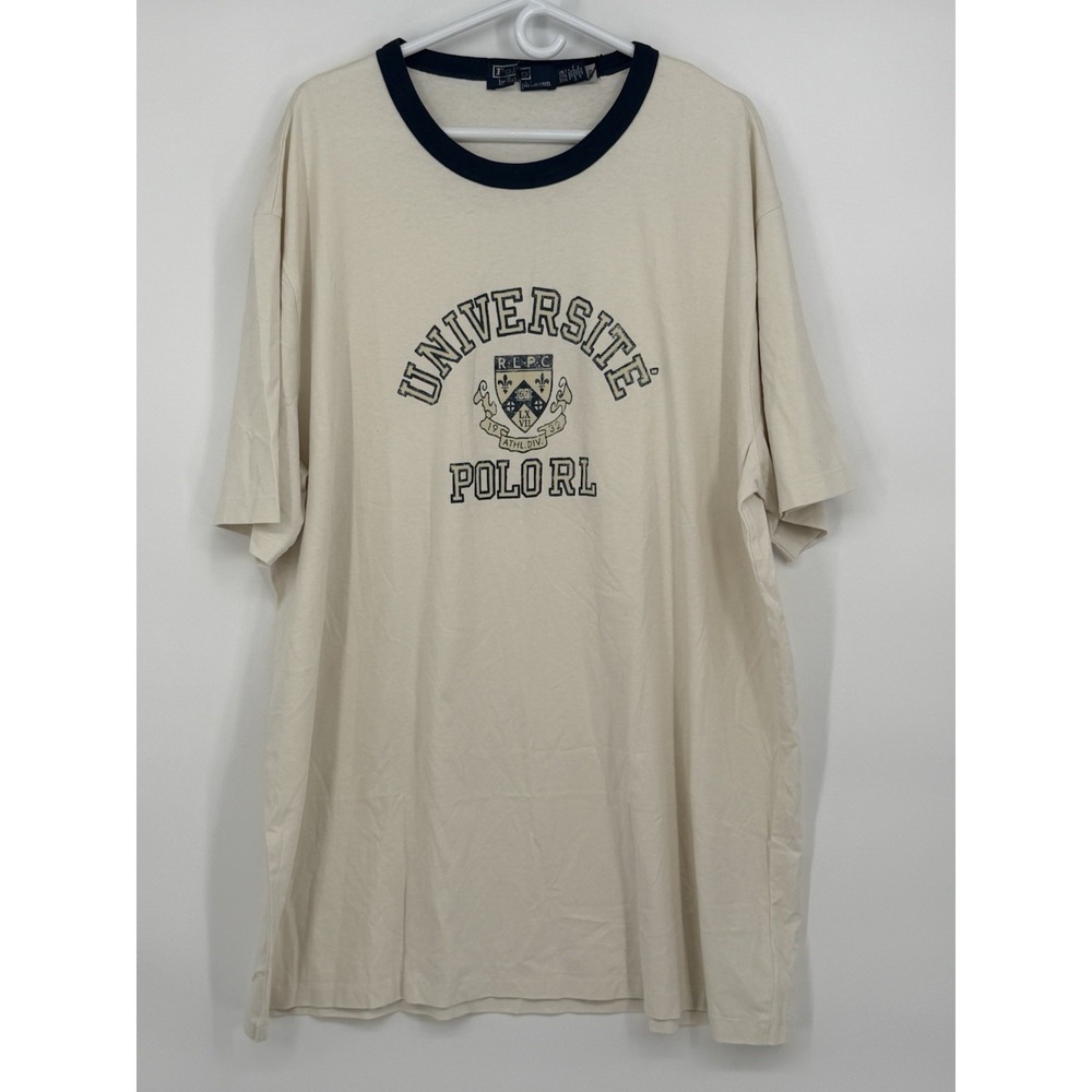 Polo Ralph Lauren Men's Tshirt with Blue Neck Line 2XLT NWT
